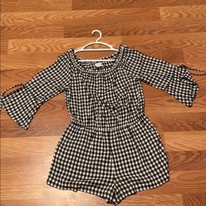 Large Black and White Romper